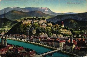 Graz, Mur und Schlossberg / river, castle (wet damage)