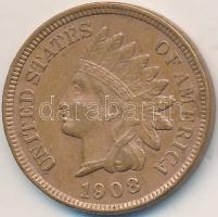 Amerikai Egyesült Államok 1908. 1c Br "Indián fej"  T:2
USA 1908. 1 Cent Br "Indian h...