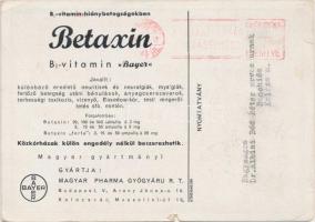 Betaxin B1 vitamin reklám / medicine advertisement (12 x 17 cm) (b)