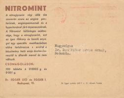 Nitromint, Dr. Egger, reklám / medicine advertisement (16.5 x 13 cm) (EK)