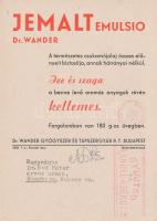 Jemalt emulsio, reklám / medicine advertisement (16.6 x 11.9 cm)