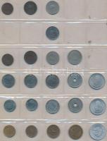 128db-os vegyes magyar és osztrák fémpénz gyűjtemény érmetartó albumban T:vegyes
128pcs of diff. Hun...