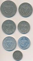 Kuba 1961. 1c Cu-Ni + 5c Cu-Ni + 1962. 20c Cu-Ni + 40c Cu-Ni + 1968. 5c Al + 20c Cu-Ni + 1969. 20c A...