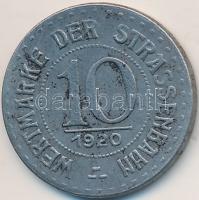 Németország / Weimari Köztársaság 1920. 10Pf Fe "Boroszlói villamos" bárca T:2- Germany / Weimar Republic 1920. 10 Pfennig Fe "Tram of Breslau" token C:VF