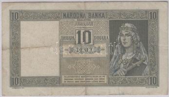 Jugoszlávia 1939. 10D T:III Yugoslavia 1939. 10 Dinara C:F Krause 35