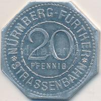 Németország / Weimari Köztársaság ~1920. 20Pf Al &quot;Nürnberg-Fürthi villamos / Madonna&quot; bárca T:2 Germany / Weimar Republic ~1920. 20 Pfennig Al &quot;Tram of Nürnberg-Fürth / Madonna&quot; token C:XF