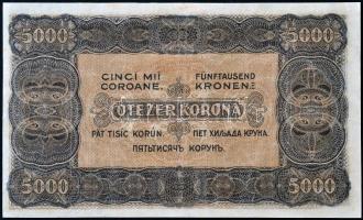 1923. 5000K T.W. jelöléssel, nyomdahely jelölés nélkül "40 FILLÉR NEGYVEN FILLÉR" felülbél...