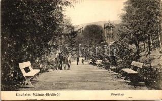 Málnásfürdő, Fősétány, Herkules-fürdő; Adler / promenade, spa