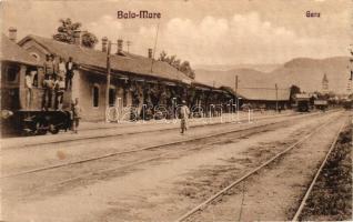 Nagybánya, vasútállomás / railway station 'vissza' So. Stpl