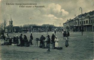 Gyergyószentmiklós, Fő tér, Piac tér; kiadja Burján és Székely / main square, market place