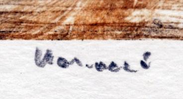 Koronczi Endre (1968- ): Határok, rézkarc, papír, jelzett, 17,5×10 cm