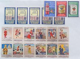 54 db levélzáró és tagsági bélyeg berakólapon