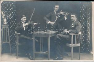 1924 Székelyhíd, cigány zenekar / gypsy music band photo (fl)