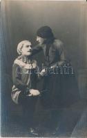 Clown with fortune teller, Circus troupe photo (EB)