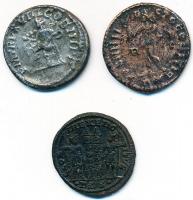 3db klf római bronz- és ezüstpénz, közte Róma / Septimius Severus 210. Denár Ag (2.45g) T:2,2-
3pcs ...