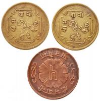 Nepál 1958-1961. 2p sárgaréz (2xklf) + 5p Br T:2-
Nepal 1958-1961. 2 Paisa Brass (2xdiff) + 5 Paisa ...