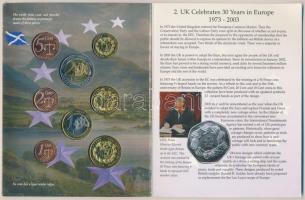 Nagy-Britannia 2003. 1c,2c,5c,10c,20c,50c,1,2 próbaveretek, szettben, díszkiadásban T:1
Great Brit...