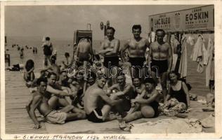 1934 Siófok, strand, fürdőzők, photo