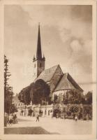 Dés, Dej; Bobilna tér, Református templom / square, Calvinist church