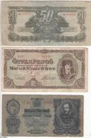 1930. 20P + 1944. 2P + 5P + 20P + 50P "A Vörös Hadsereg Parancsnoksága" + 1945. 50P T:III,...