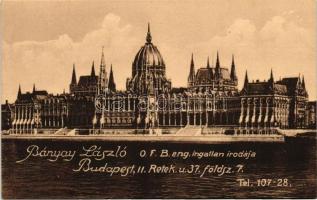 Budapest V. Országház, Bányay László ingatlanos reklámja