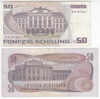 Ausztria 1970-1986. 50Sch (2x) T:III egyiken szakadás
Austria 1970-1986. 50 Schilling (2x) C:F one w...