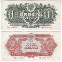 Lengyelország/II.V.H. Lengyel Nemzeti Felszabadítási Bizottság/Lengyel Nemzeti Bank 1944. 1Zl + 2Zl ...