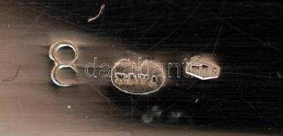 Ezüst (Ag.) cigarettatárca, jelzett, mesterjeggyel (Bava), nettó:164 g, 8×10 cm