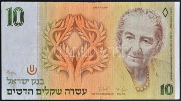 Izrael 1987. 10Sh T:III,III- Israel 1987. 10 Sheqalim C:F,VG