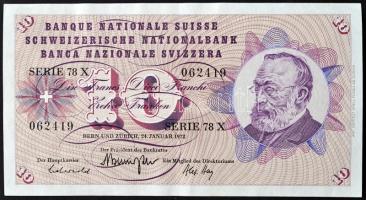 Svájc 1972. 10Fr T:II- Switzerland 1972. 10 Francs C:VF