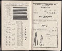 1928 Bp. IV., VI., Hatschek és Farkas(HAFA) fényképészeti szaküzletének képekkel illusztrált katalóg...