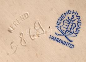 Herendi táncoló cigány lány, kézzel festett, jelzett, restaurált, m:33 cm, h:22 cm