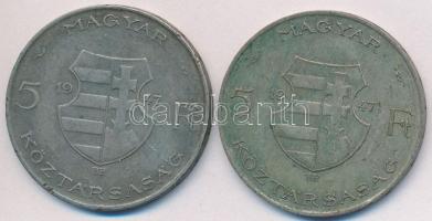 1947. 5Ft Ag "Kossuth" (2x) T:2-,3
Adamo F8.1