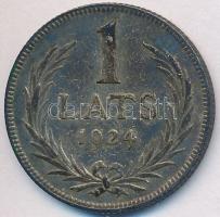 Lettország 1924. 1L Ag T:2- Latvia 1924. 1 Lats Ag C:VF