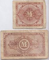 Német 3. Birodalom/Szövetséges megszállás 1944. 1M + 10M T:III
German Third Reich/Allied occupation...