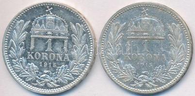 1915KB 1K Ag "Ferenc József" (2x) T:2,2-