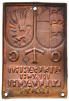 Ausztria 1932. "ÖC - Villachi verseny" Br lemez plakett (75x51mm) T:2- hajlott 
Austria 19...