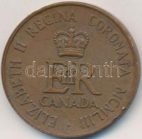 Kanada 1953. "II. Erzsébet" Br emlékérem (33mm) T:2- ph. kis ü.
Canada 1953. "Elizabe...