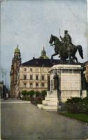 München, Ludwigstrasse mit Denkmal König Ludwig I / street, statue
