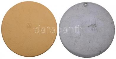 1968, DN "Országos C.A.C. Kutyakiállítás Balatonalmádi" 2xklf Al és aranyozott Al emlékére...