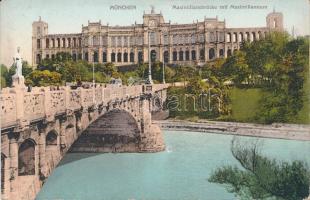 München, Maximiliansbrücke, Maximilianeum / bridge