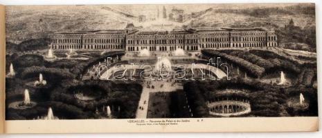 cca 1900-1910 A Versailles-i kastély szépségeit bemutató leporelló 20 képpel, feliratokkal /
cca 19...