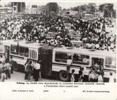 1989 MTI sajtófotó Kínai Népköztársaság Tienanmen téri tüntetések / China protests on the Tienanmen square press photo