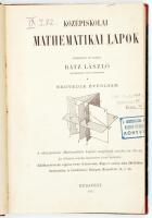 Rácz László: Középiskolai mathematikai alapok. Bp., 1897. Korabeli félvászon kötésben