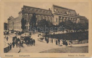 Bucharest, Palatul de Justitie / Palace of Justice, tram