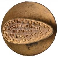 1911. "Országos Vendéglős Egyesület Budapest 1911" zománcozott, aranyozott Br jelvény, hát...