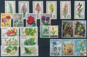 1960-1978 Virágok motívum 16 db sor 3 stecklapon 1960-1978 Flowers motive 16 sets