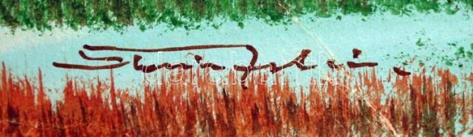 Jelzés nélkül: 2 db tájkép. Tempera, papír. 20x14 cm