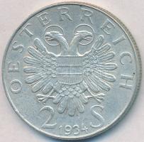 Ausztria 1934. 2Sch Ag &quot;Dollfuss&quot; T:2 Austria 1934. 2 Schilling Ag &quot;Dollfuss&quot; C:XF