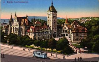 Zürich, Landesmuseum / museum, tram